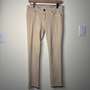 DL1961 Angel Mid Rise Skinny Ankle Pants Women’s 26 Beige Sateen Stretch